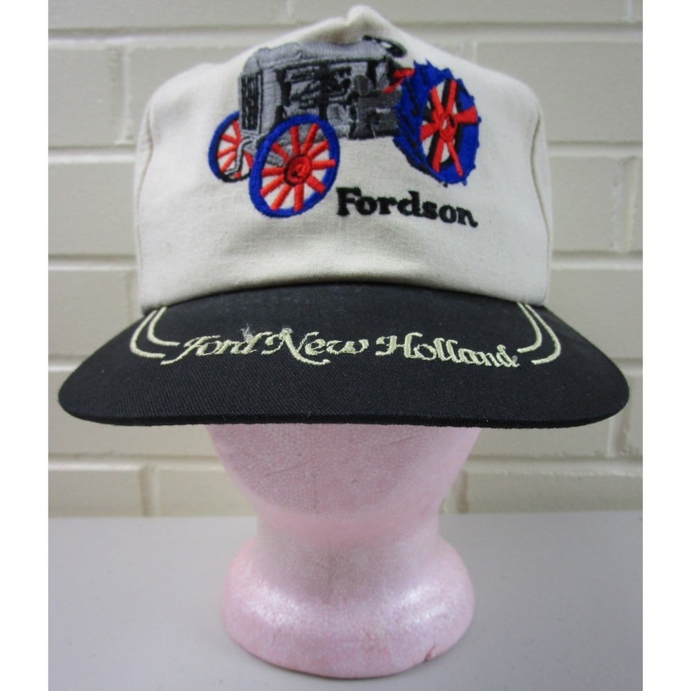 Vintage 90s K-Products Ford New Holland Fordson Tractor Snapback Trucker Hat Cap
